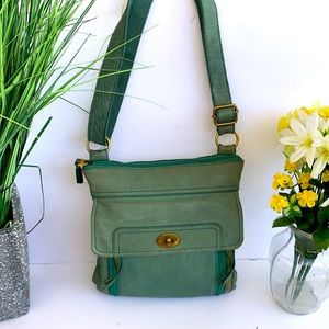 fossil olive green handbolsa